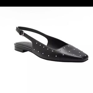 Katy Perry Slingback Sz 7 Sandal Shoe Confidant Black Silver Womens NIB‎